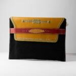 Handmade Premium Canvas Clutch Bag with Original Leather Strap - Image 2