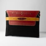 Handmade Premium Canvas Clutch Bag with Original Leather Strap - Image 3