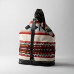 Traditional Saudi Pattern Backpack with Leather Accents - Image 7
