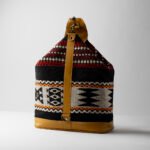 Traditional Saudi Pattern Backpack with Leather Accents - Image 3