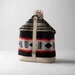 Traditional Saudi Pattern Backpack with Leather Accents - Image 2