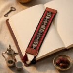 Handmade Saudi Sadu Bookmark with Leather Finish & Tassels - Image 3