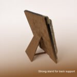 Natural Wood & Brass Saudi Heritage Frame with Back Stand - Image 8