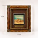 Natural Wood & Brass Saudi Heritage Frame with Back Stand