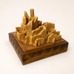 Hand-Colored Diriyah Heritage Model with Laser-Designed Wooden Base