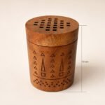 Wooden Incense Burner with Metal Cup & Laser-Cut Saudi Design - Image 3