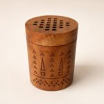 Wooden Incense Burner with Metal Cup & Laser-Cut Saudi Design - Image 5