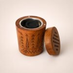 Wooden Incense Burner with Metal Cup & Laser-Cut Saudi Design - Image 6