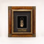 Natural Wood & Brass Saudi Heritage Frame with Back Stand - Image 8