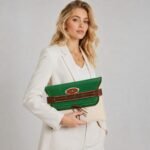 Handmade Premium Canvas Clutch Bag with Original Leather Strap