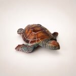 Hand-Colored Turtle Souvenir from Red Sea - Image 3
