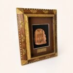 Natural Wood & Brass Saudi Heritage Frame with Back Stand - Image 7