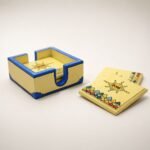 Wooden Coaster Set of 4 with box – Saudi Heritage Geometric Design - Image 6