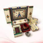 Hand-Colored 8 PCS Serving Set with Sadu Coasters & Clay Coffee Cup - Image 3