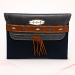 Handmade Premium Canvas Clutch Bag with Original Leather Strap - Image 2