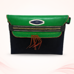 Handmade Premium Canvas Clutch Bag with Original Leather Strap - Image 3